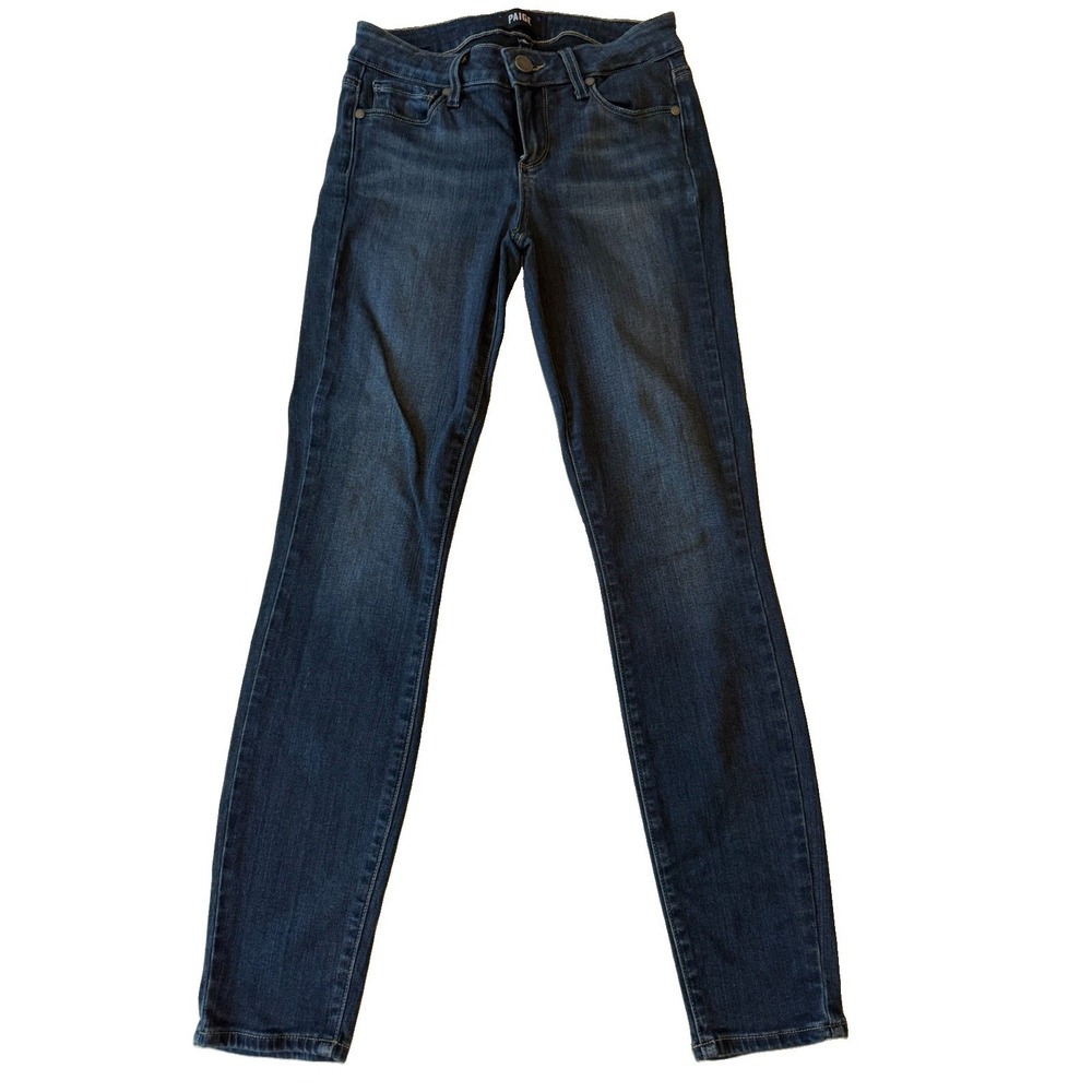 PAIGE Verdugo Ankle Petite Jeans Womens 25 Blue Skinny Stretch Made USA
